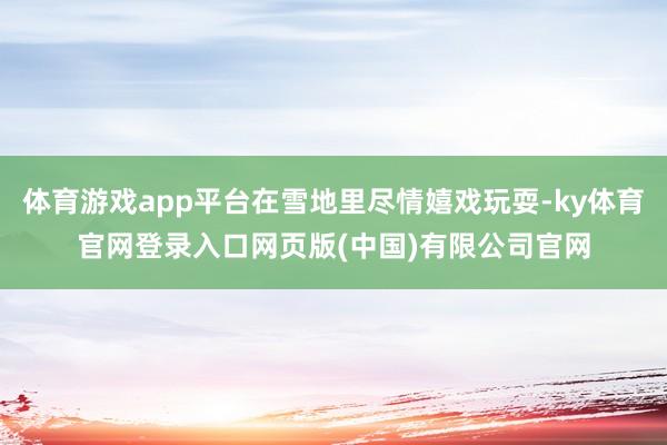 体育游戏app平台在雪地里尽情嬉戏玩耍-ky体育官网登录入口网页版(中国)有限公司官网