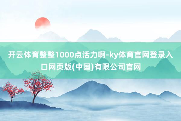 开云体育整整1000点活力啊-ky体育官网登录入口网页版(中国)有限公司官网