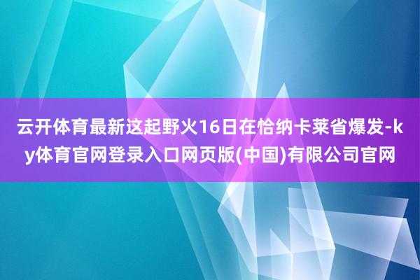 云开体育最新这起野火16日在恰纳卡莱省爆发-ky体育官网登录入口网页版(中国)有限公司官网