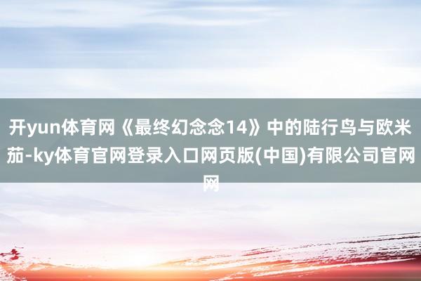 开yun体育网《最终幻念念14》中的陆行鸟与欧米茄-ky体育官网登录入口网页版(中国)有限公司官网