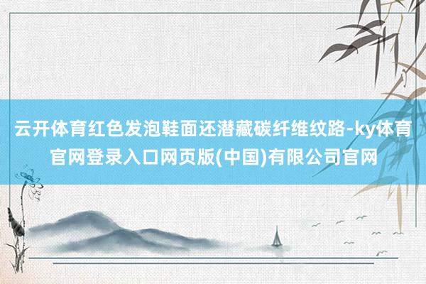 云开体育红色发泡鞋面还潜藏碳纤维纹路-ky体育官网登录入口网页版(中国)有限公司官网