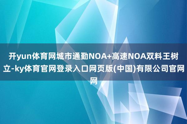 开yun体育网城市通勤NOA+高速NOA双料王树立-ky体育官网登录入口网页版(中国)有限公司官网