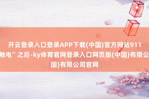 开云登录入口登录APP下载(中国)官方网站911车型“触电”之后-ky体育官网登录入口网页版(中国)有限公司官网